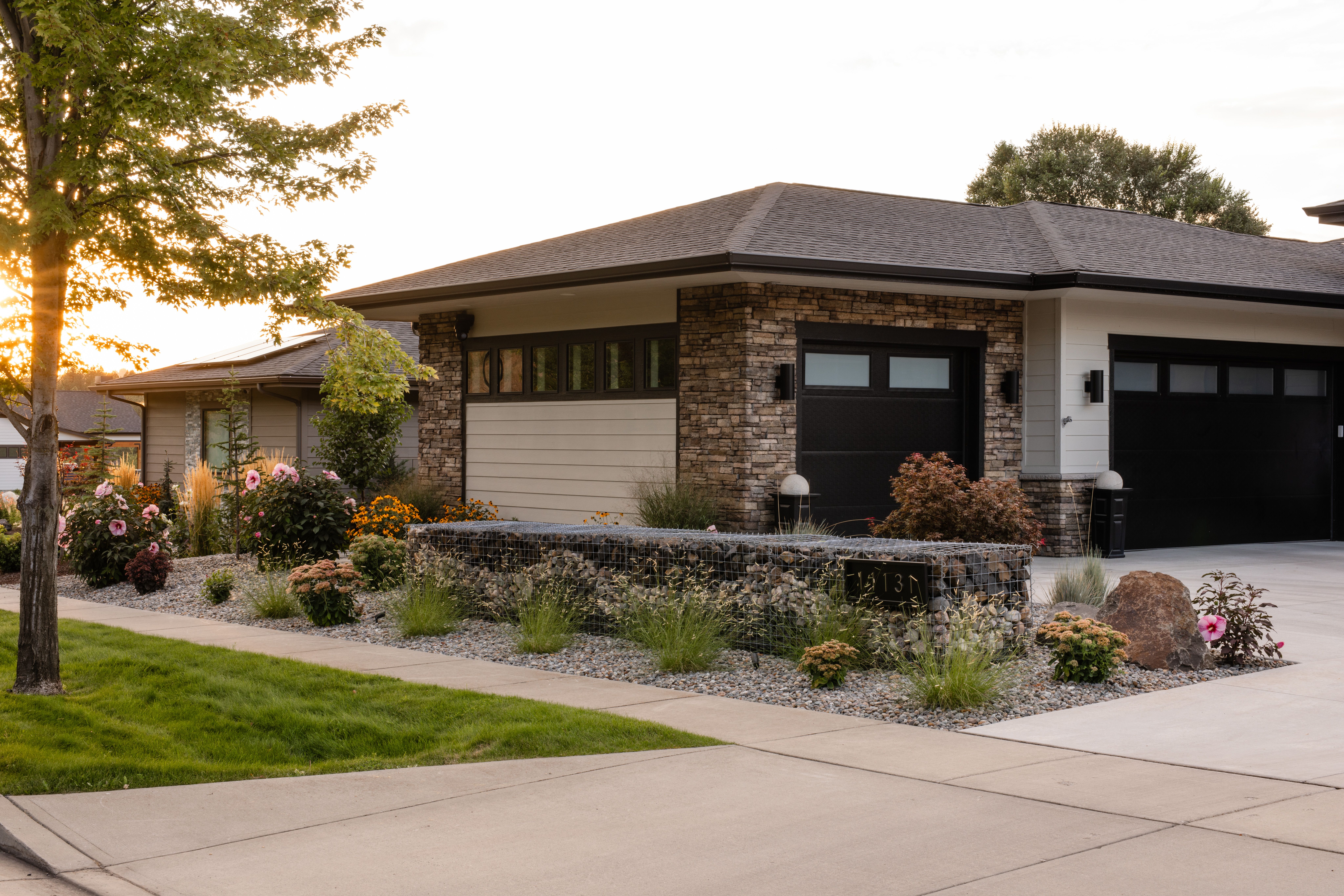 Graded lawn and landscape area by Copper Creek Landscaping