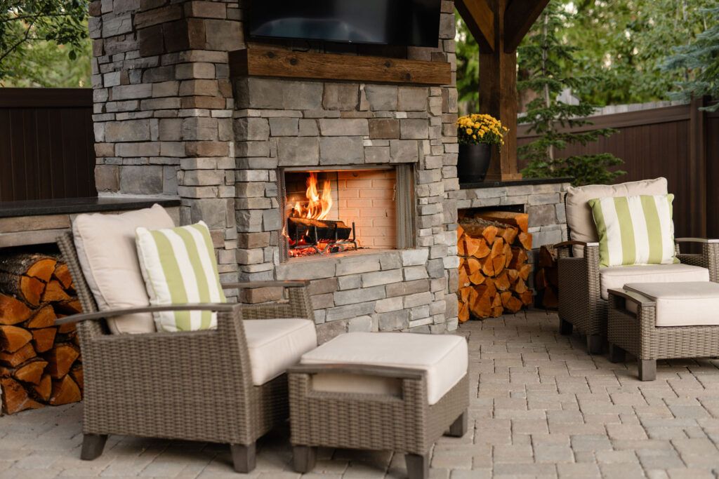 Spokane outdoor fire feature and patio gathering space