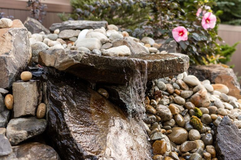 Hardscaping and water feature project in sandpoint idaho