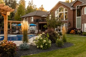 Shrub and planting bed landscape by Copper Creek Landscaping