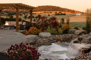 backyard water fall water feature